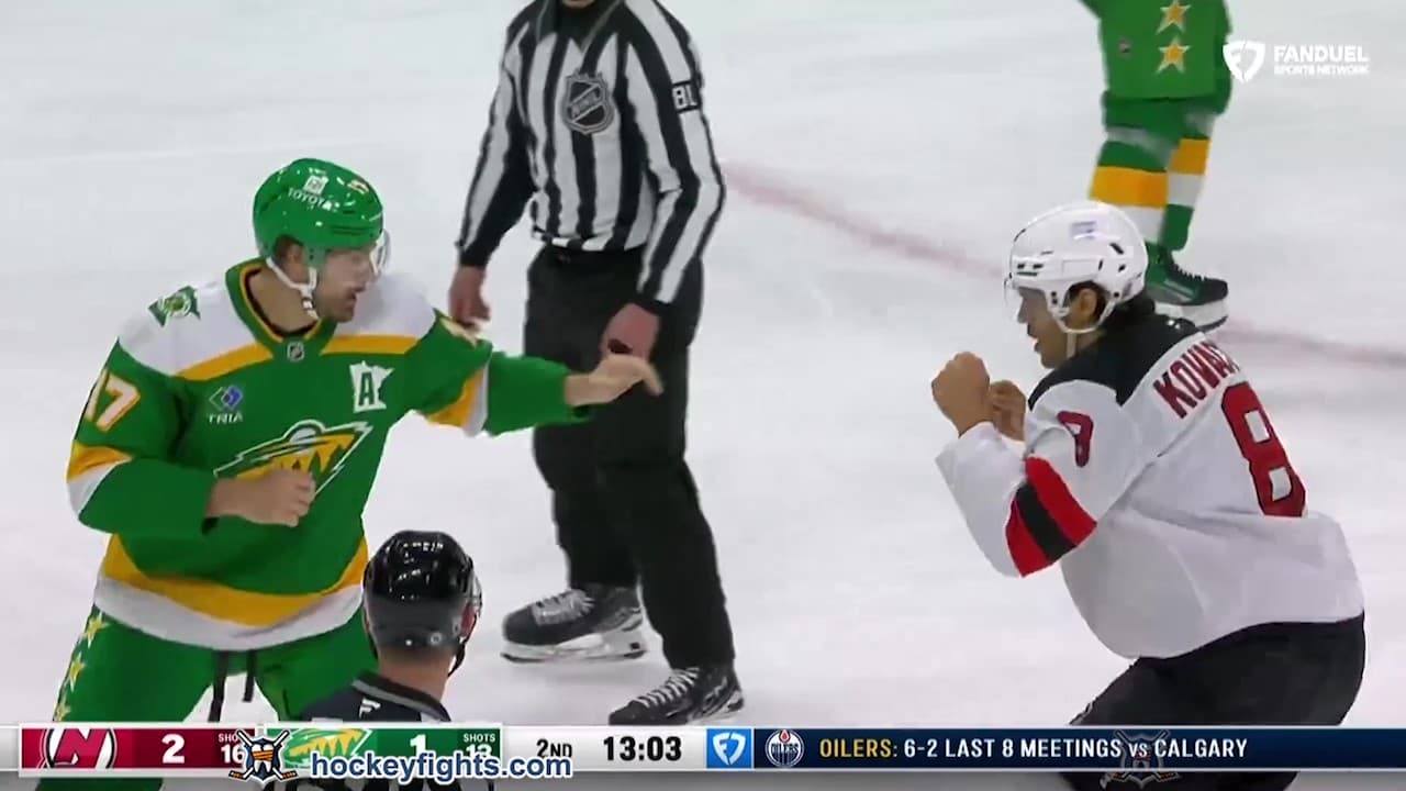 J. Kovacevic (NJD) vs. M. Foligno (MIN)