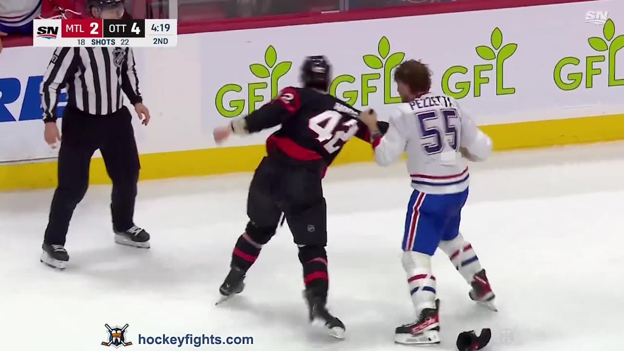 M. Pezzetta (MTL) vs. H. Hodgson (OTT)