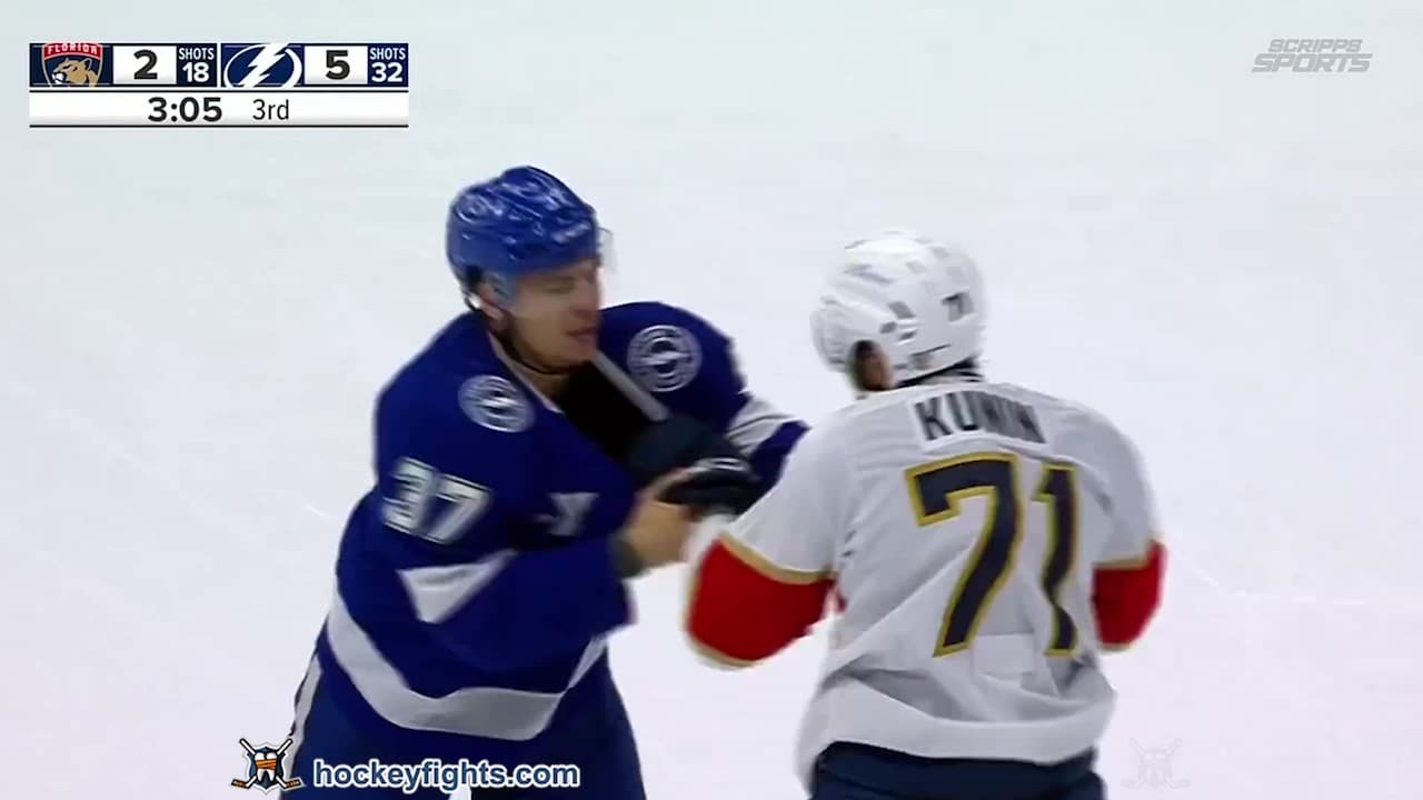 L. Kunin (FLA) vs. Y. Gourde (TBL)