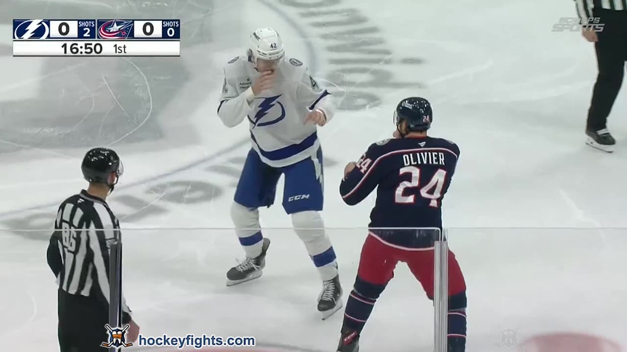 C. Douglas (TBL) vs. M. Olivier (CBJ)