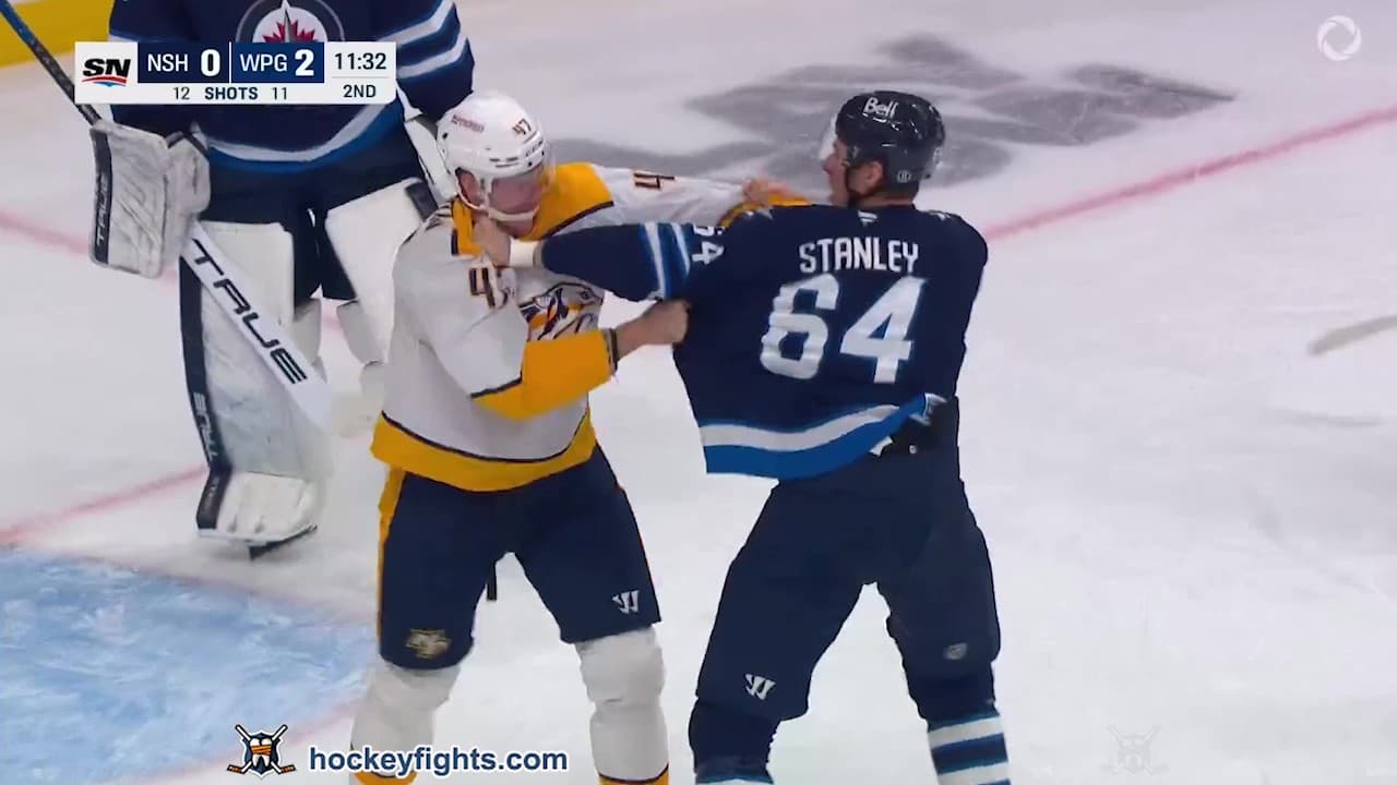 M. McCarron (NSH) vs. L. Stanley (WPG)