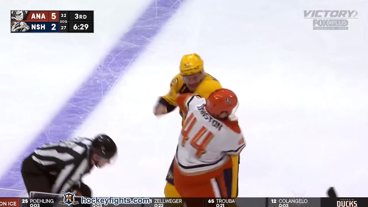 R. Johnston (ANA) vs. M. McCarron (NSH)