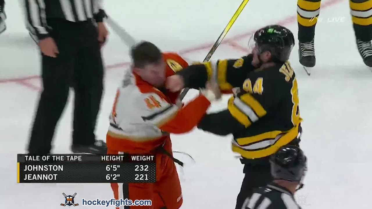 R. Johnston (ANA) vs. T. Jeannot (BOS)