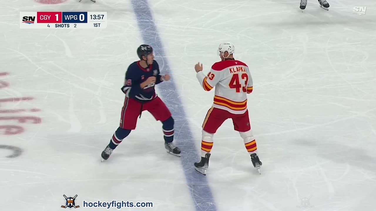 A. Klapka (CGY) vs. L. Stanley (WPG)