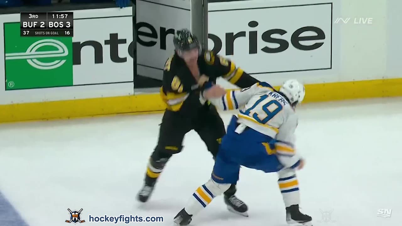 P. Krebs (BUF) vs. M. Eyssimont (BOS)