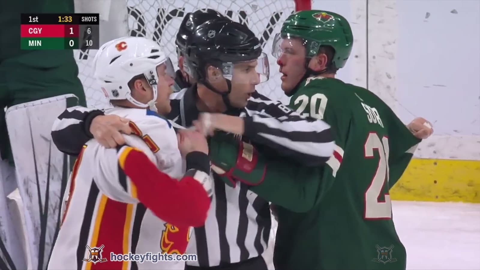 S. Bennett (CGY) vs. R. Suter (MIN)