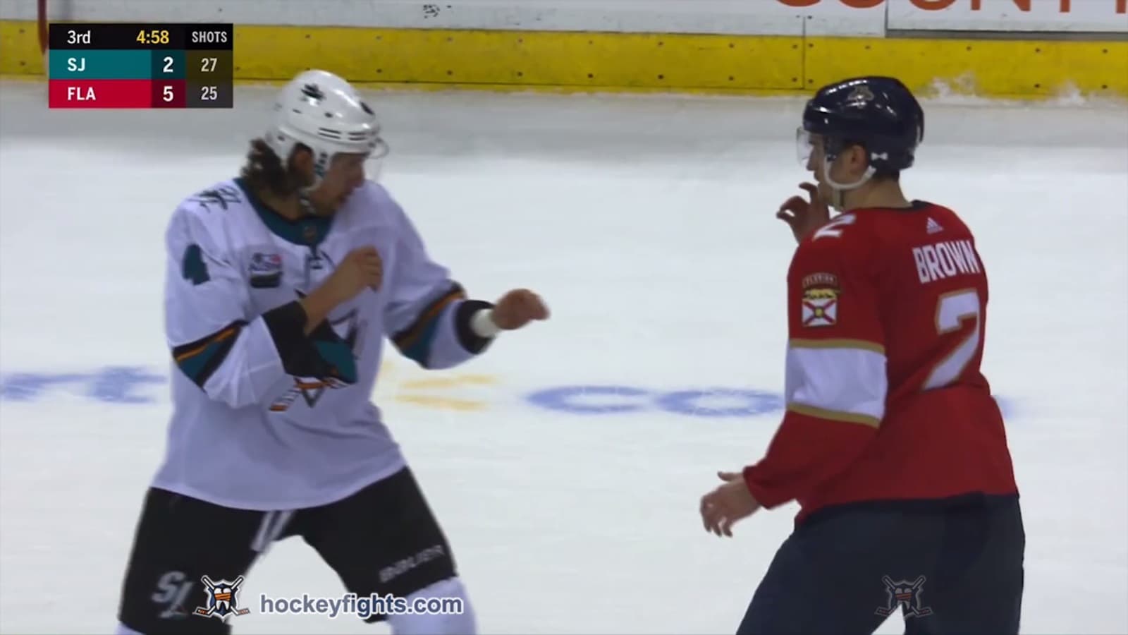 B. Dillon (SJS) vs. J. Brown (FLA)