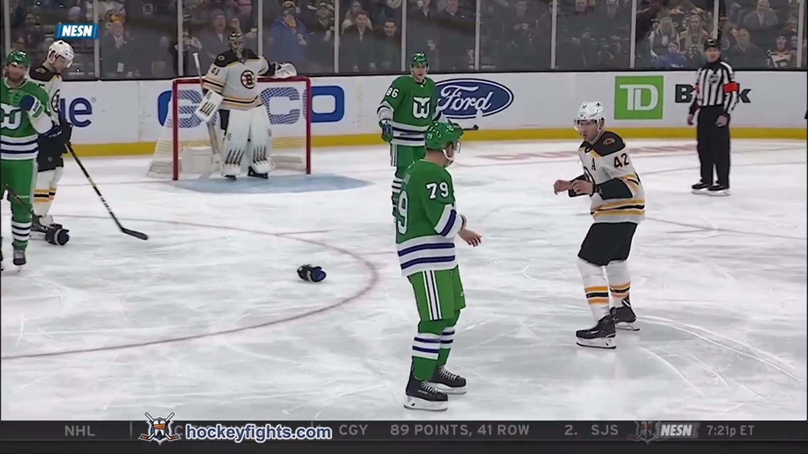 M. Ferland (CAR) vs. D. Backes (BOS)