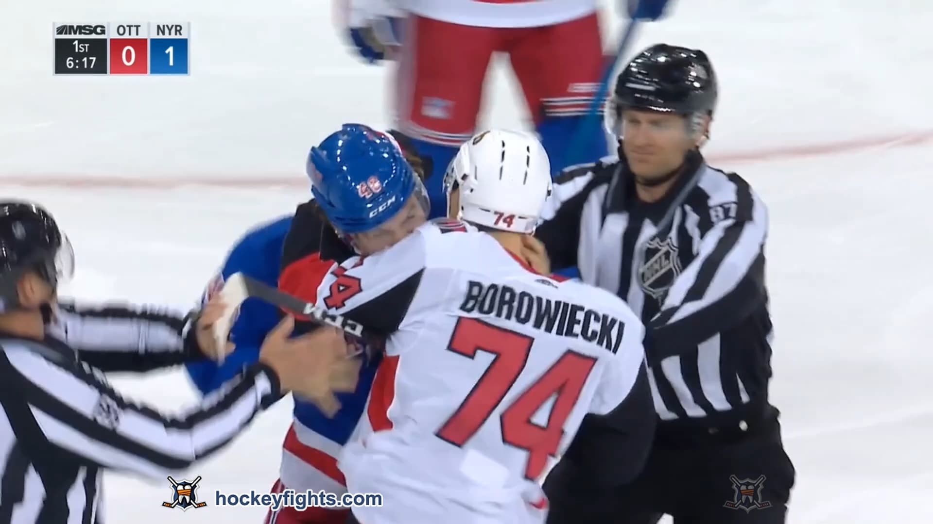 M. Borowiecki (OTT) vs. B. Lemieux (NYR)