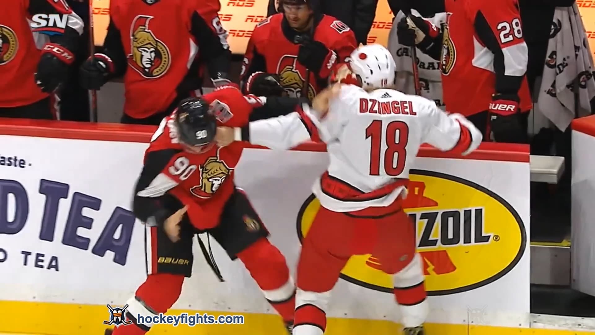 R. Dzingel (CAR) vs. V. Namestnikov (OTT)