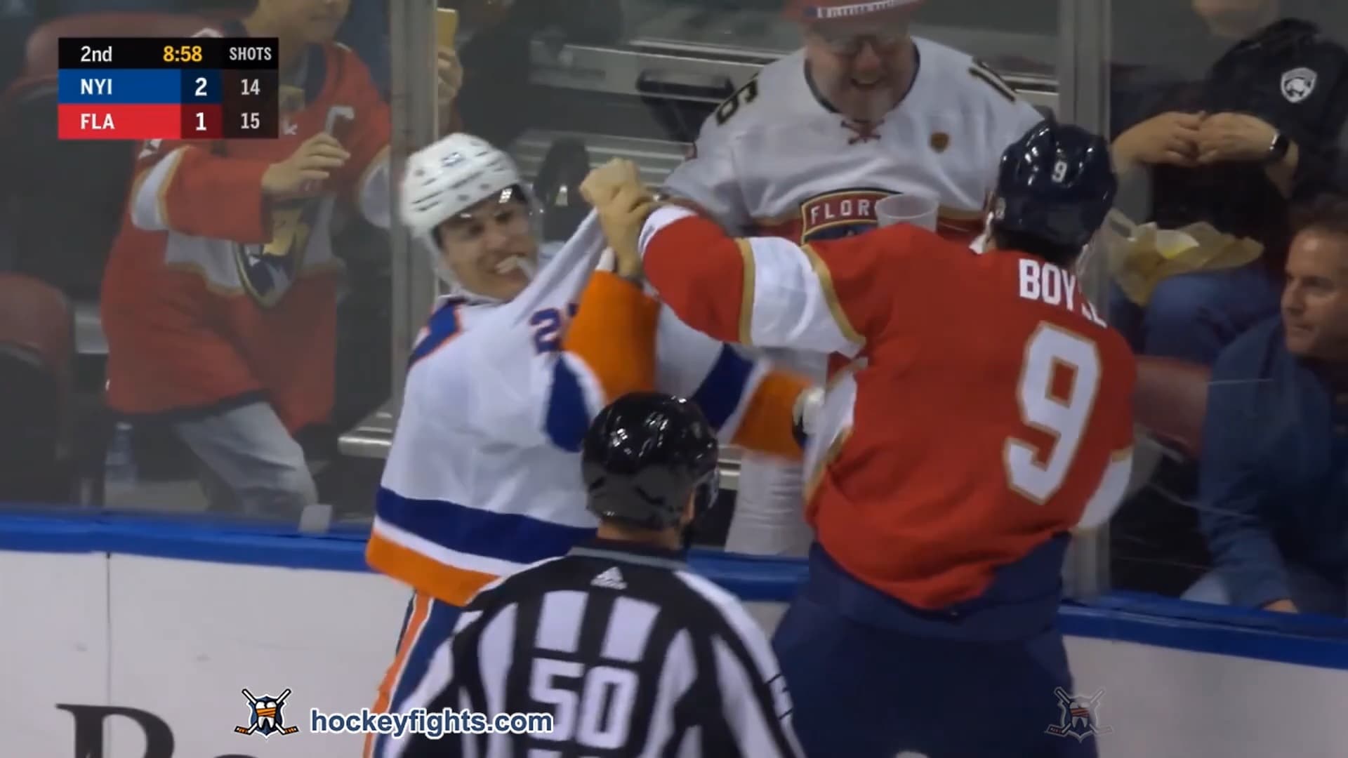 A. Lee (NYI) vs. B. Boyle (FLA)