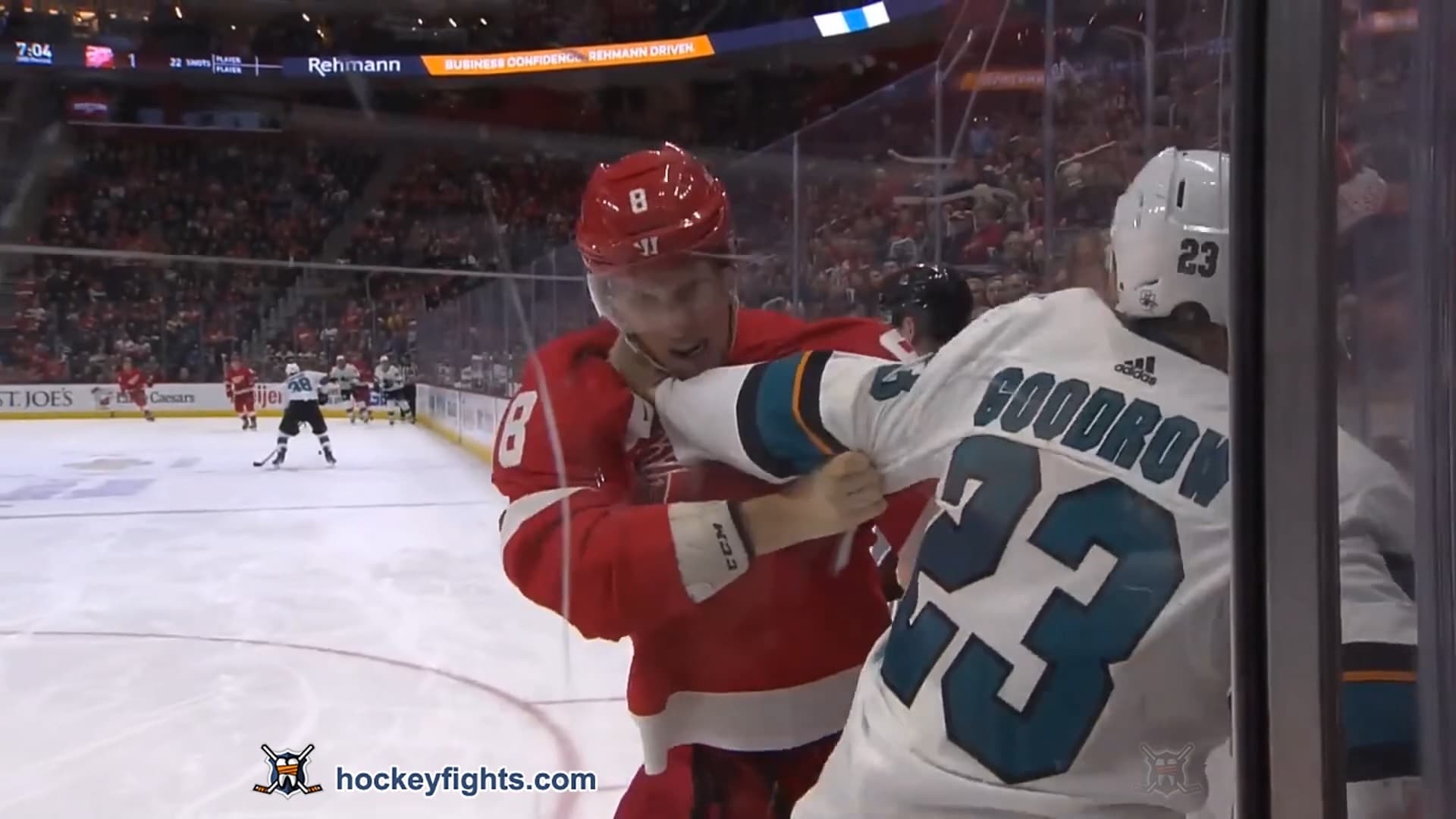 B. Goodrow (SJS) vs. J. Abdelkader (DET)