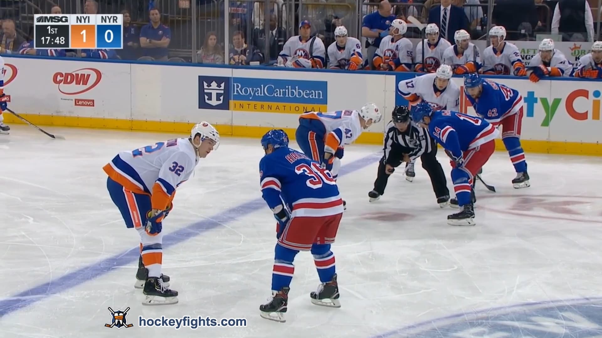 R. Johnston (NYI) vs. M. Haley (NYR)
