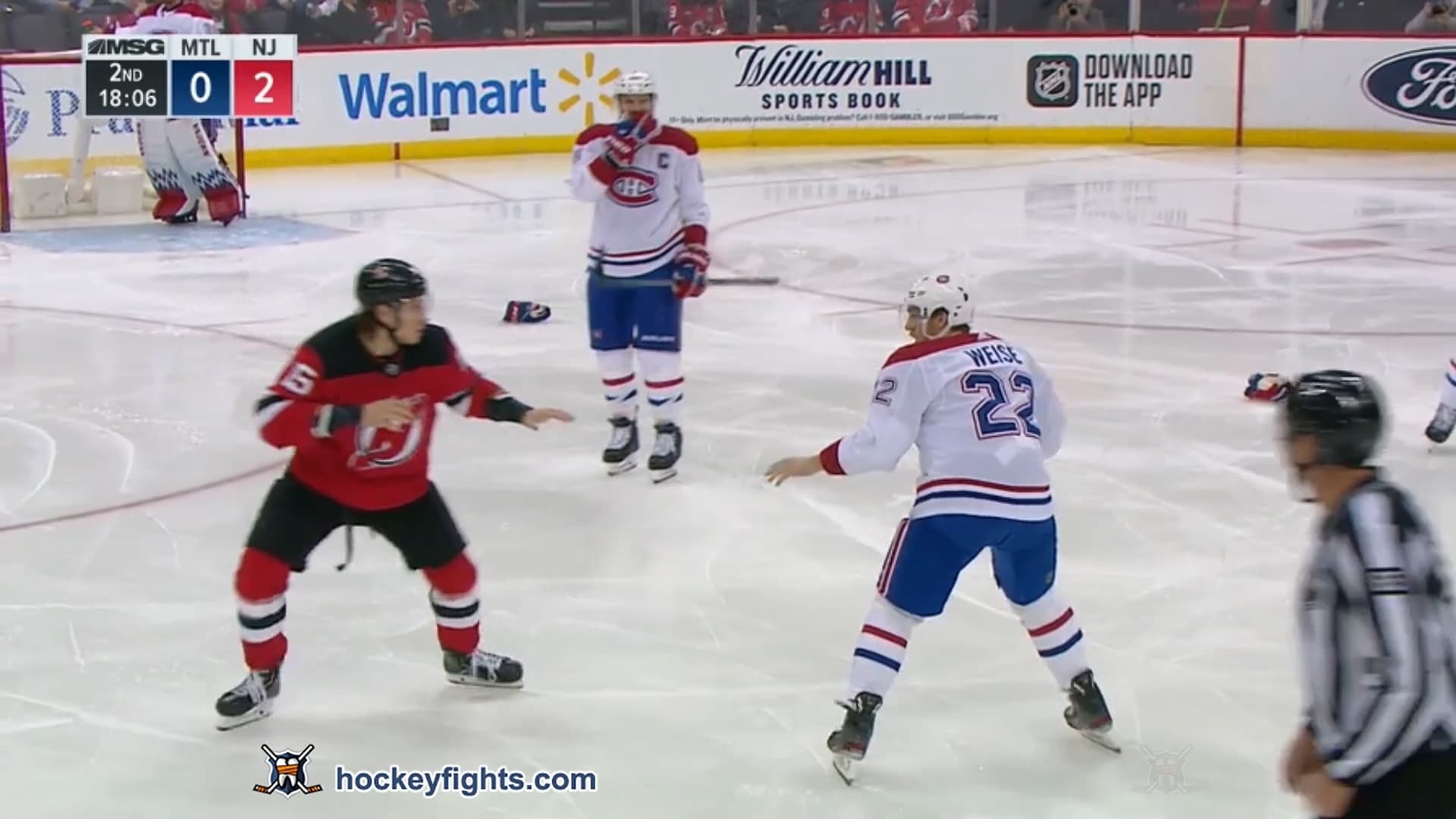 D. Weise (MTL) vs. J. Hayden (NJD)