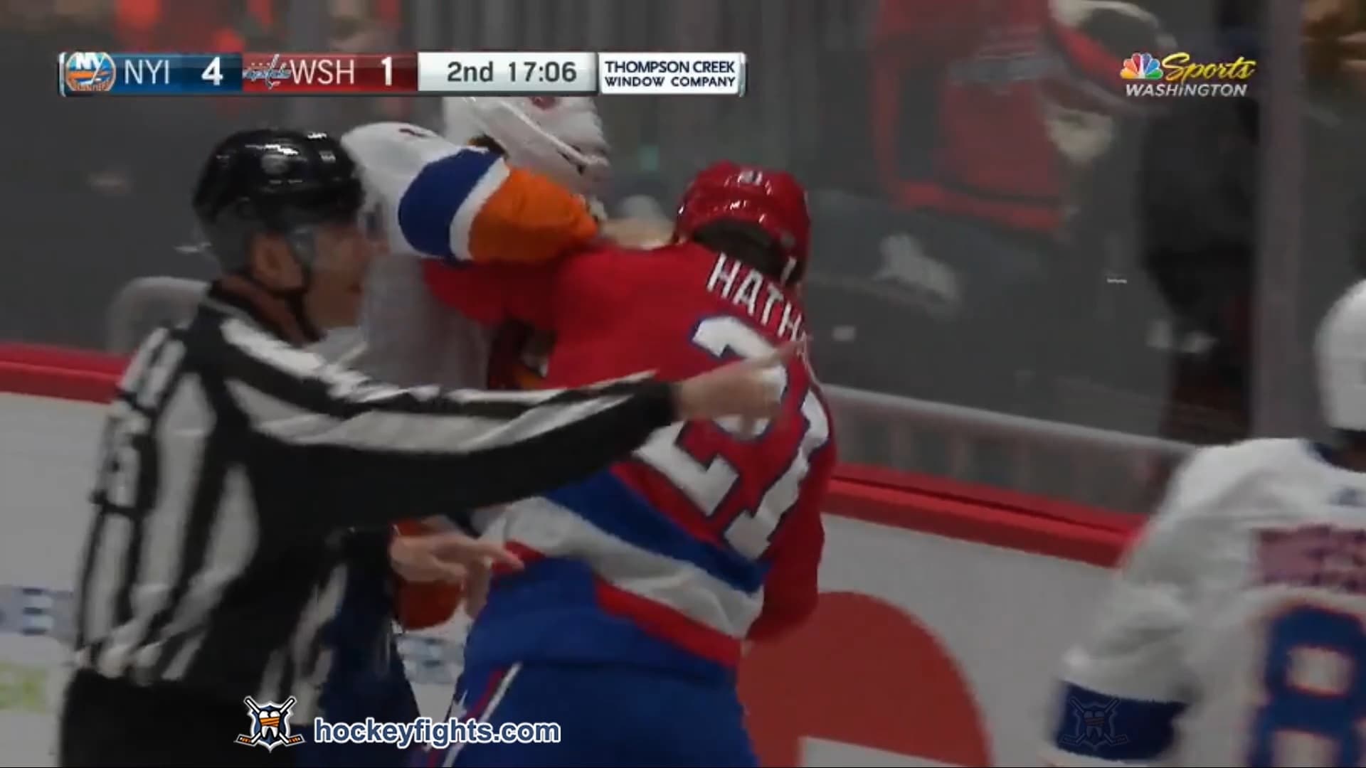 R. Johnston (NYI) vs. G. Hathaway (WSH)