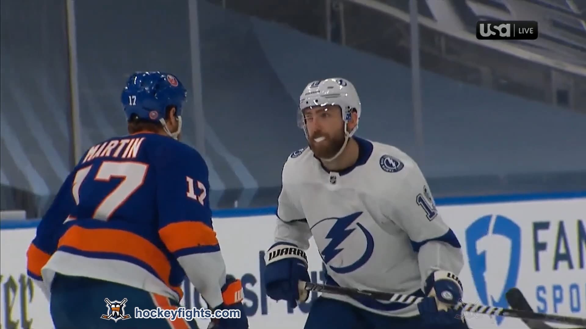 B. Goodrow (TBL) vs. M. Martin (NYI)