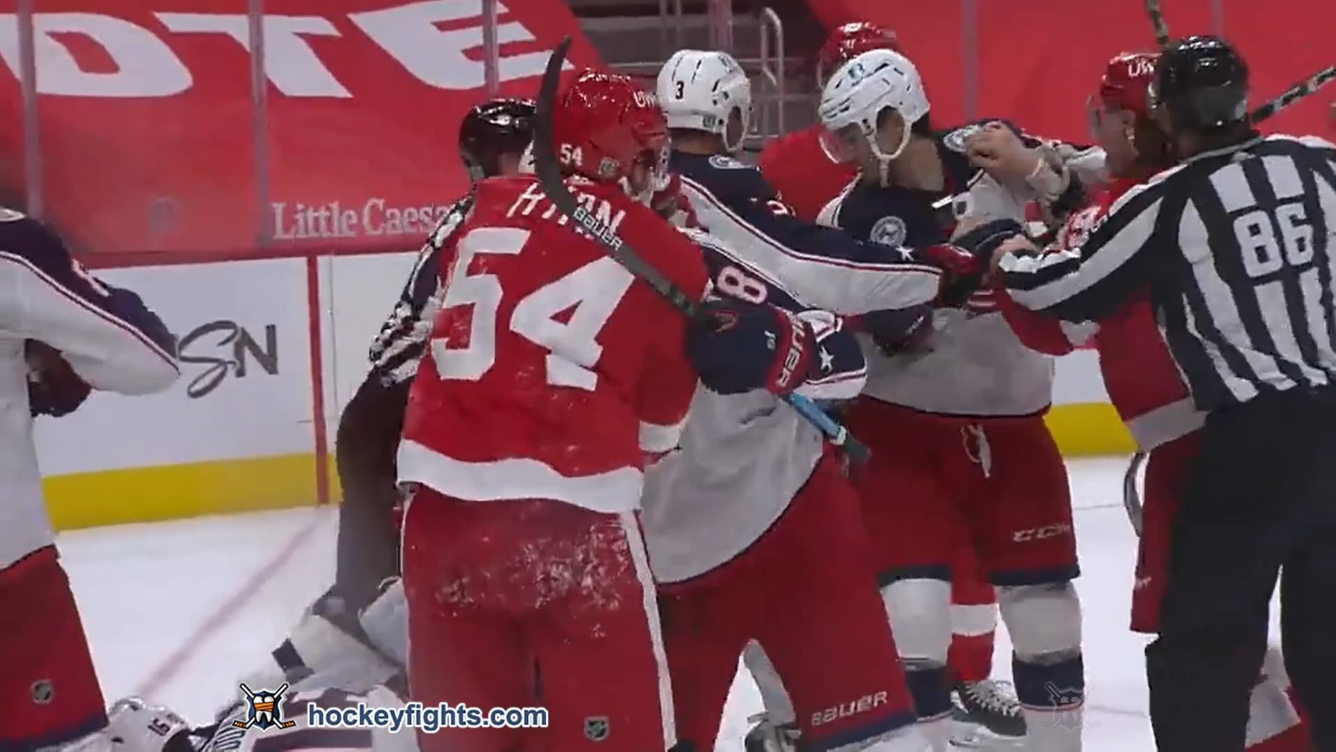 O. Bjorkstrand (CBJ) vs. B. Ryan (DET)