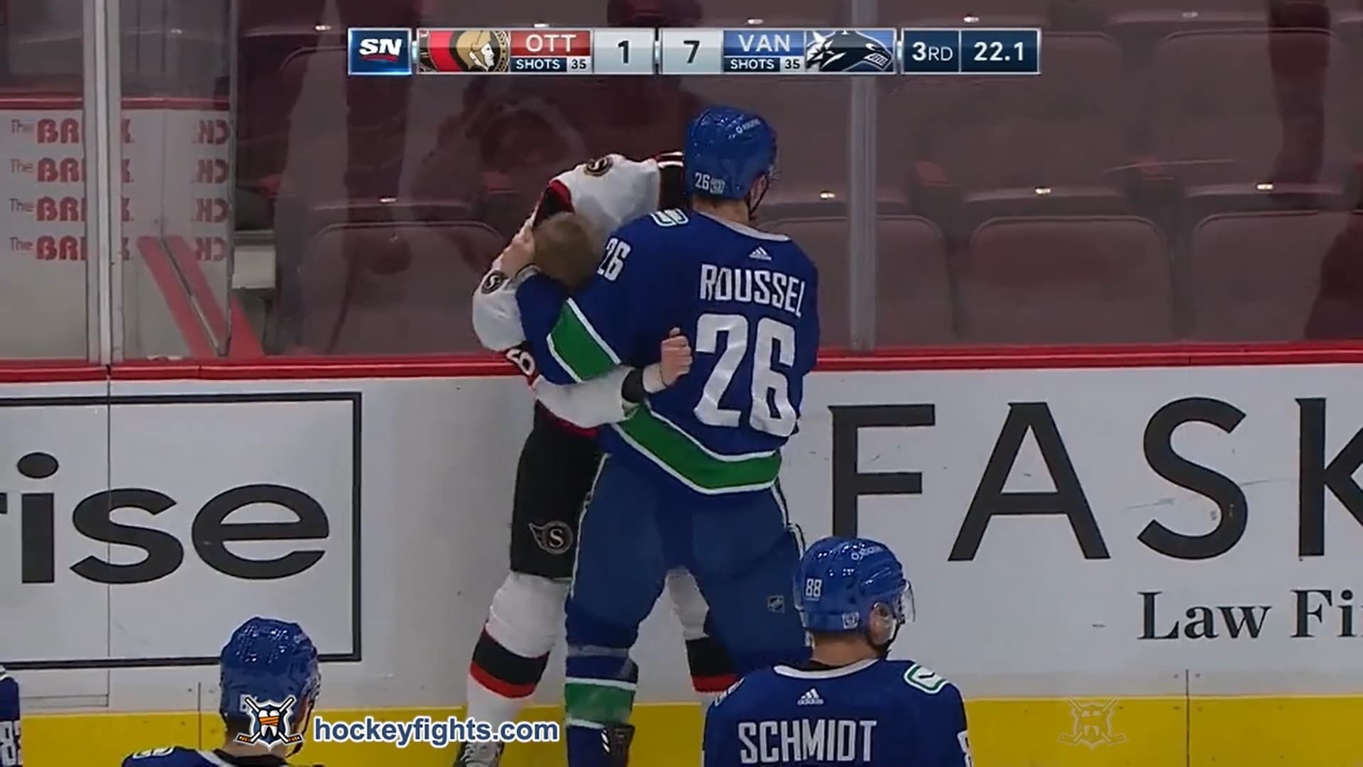 A. Watson (OTT) vs. A. Roussel (VAN)