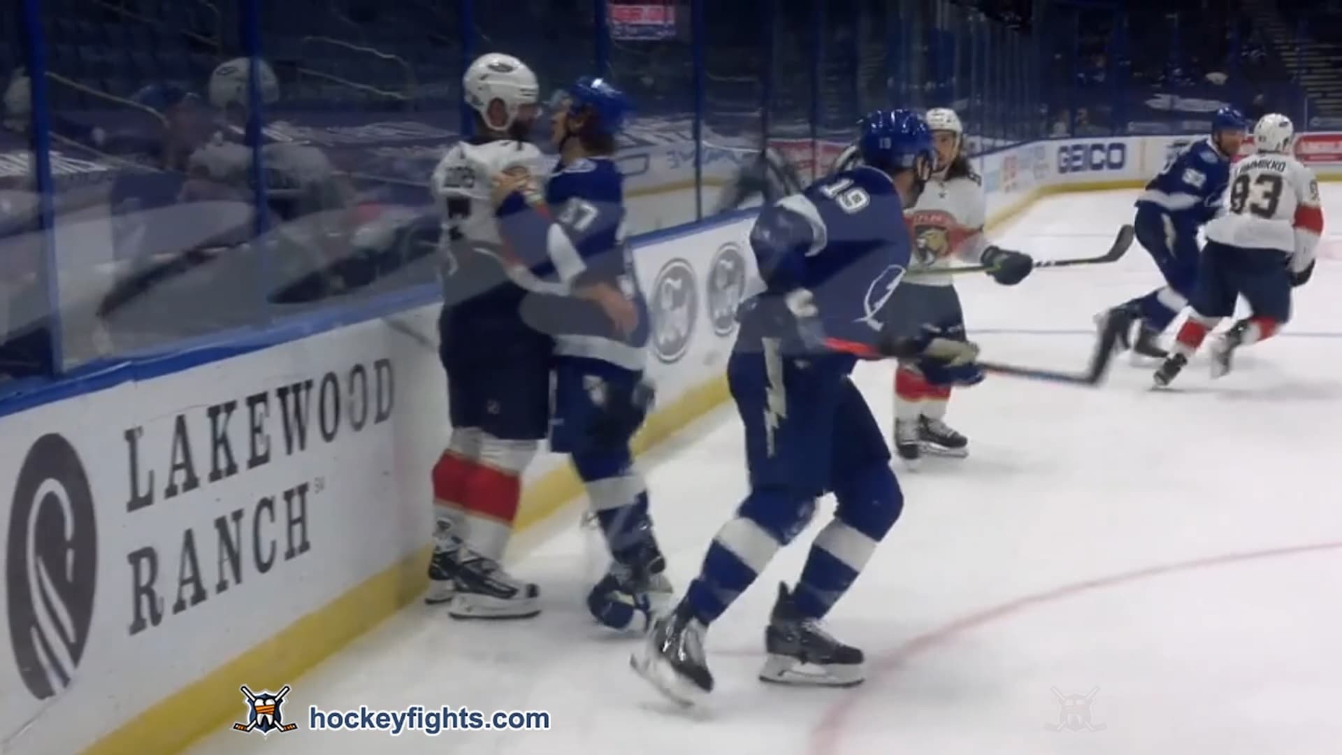 R. Gudas (FLA) vs. Y. Gourde (TBL)