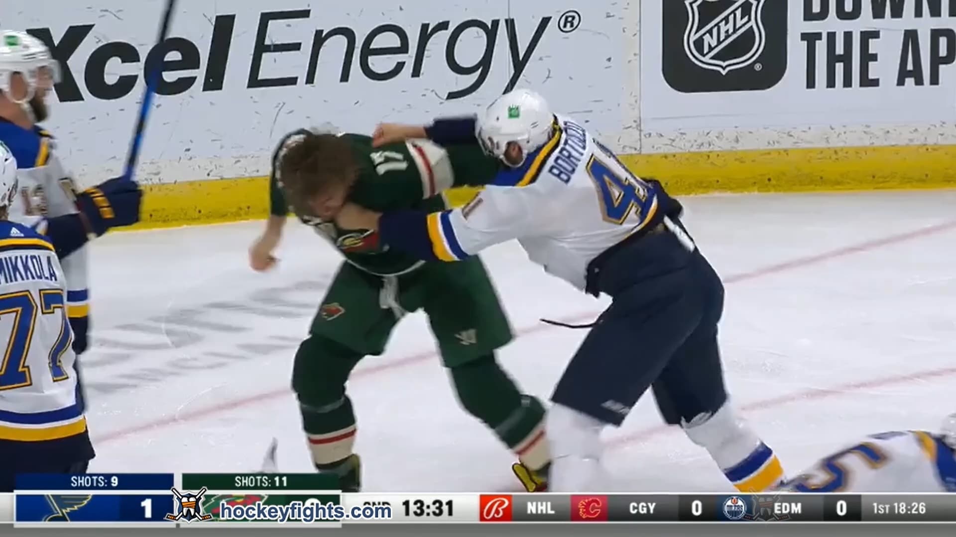 R. Bortuzzo (STL) vs. M. Foligno (MIN)