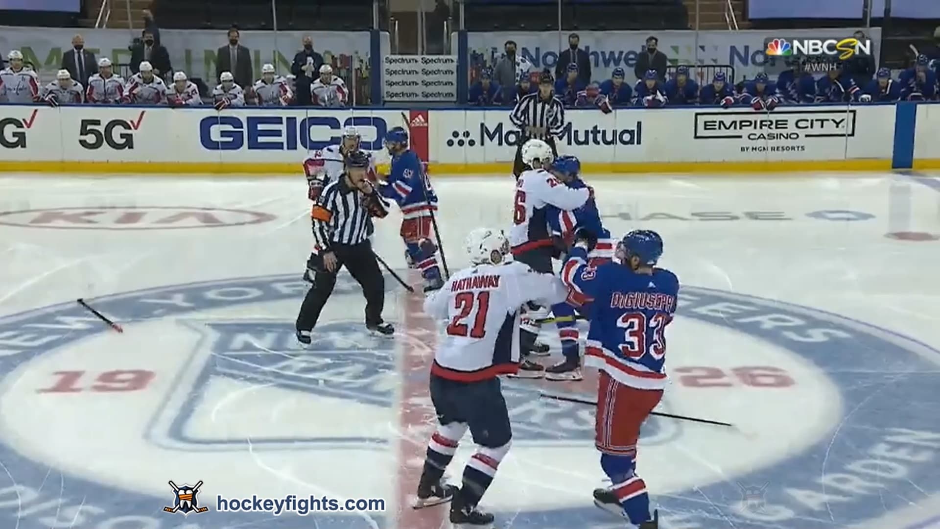 N. Dowd (WSH) vs. K. Rooney (NYR)