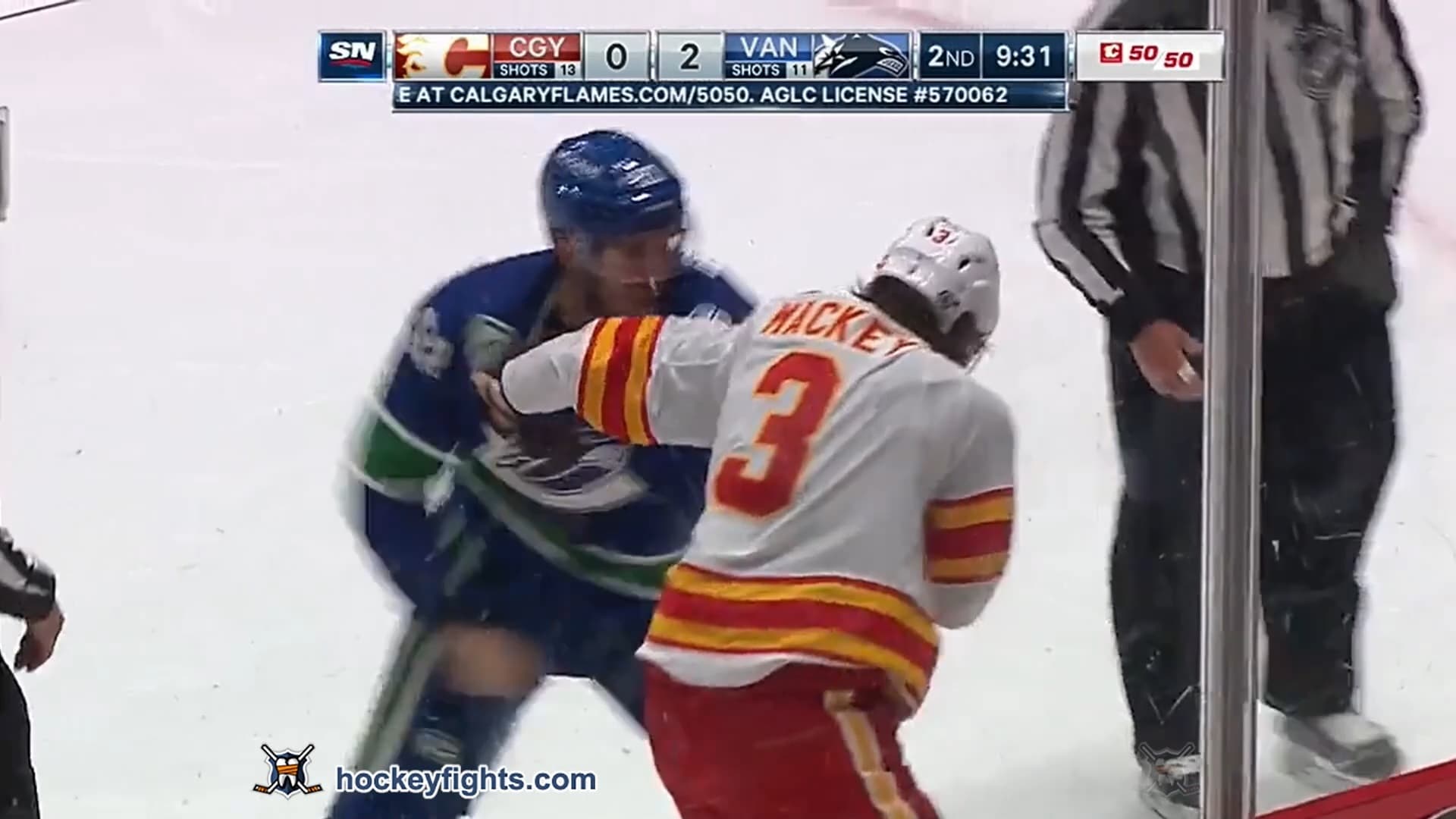 C. Mackey (CGY) vs. B. Horvat (VAN)