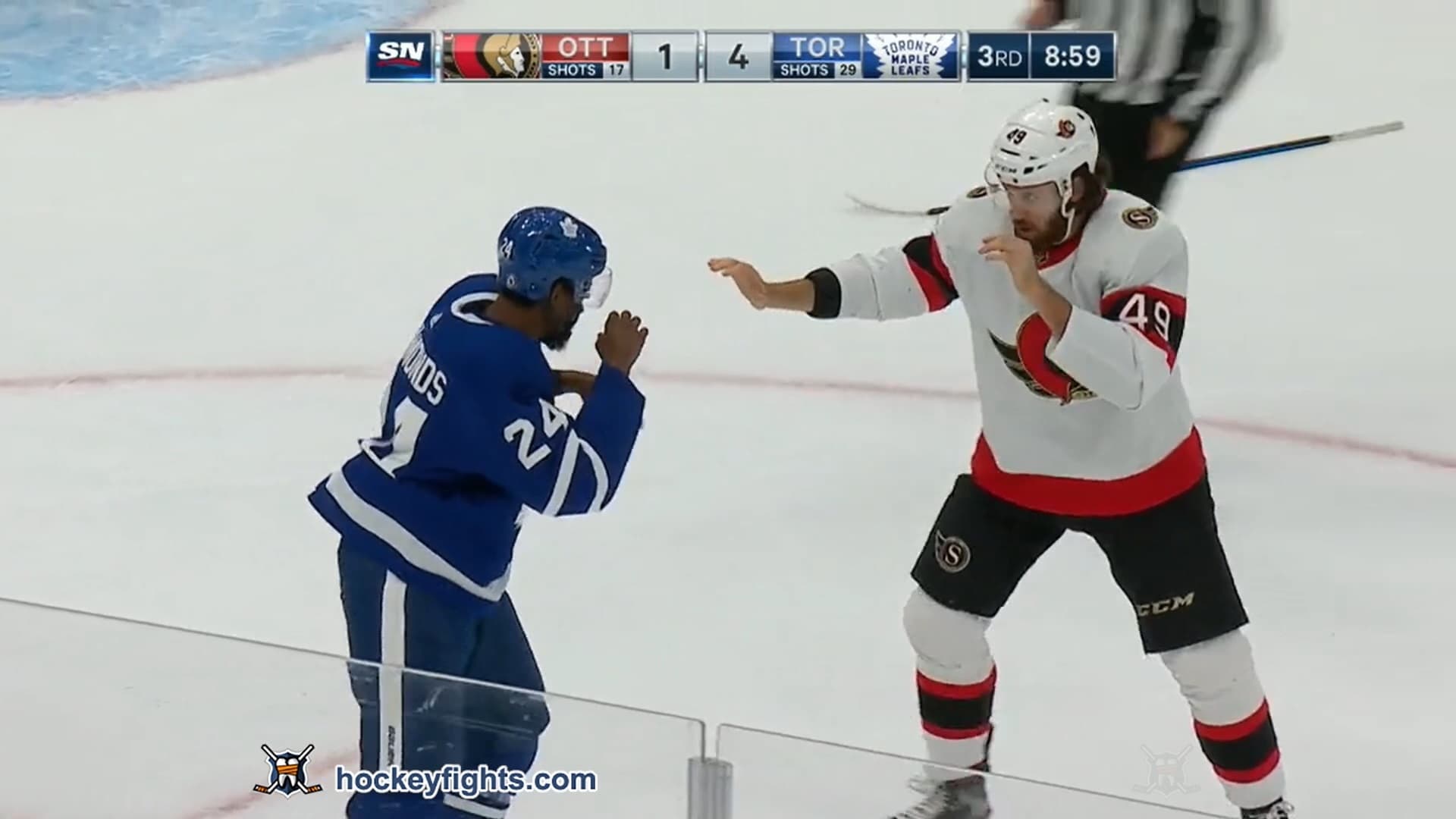 S. Sabourin (OTT) vs. W. Simmonds (TOR)