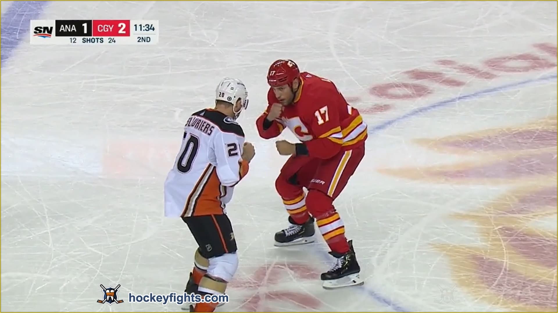 N. Deslauriers (ANA) vs. M. Lucic (CGY)