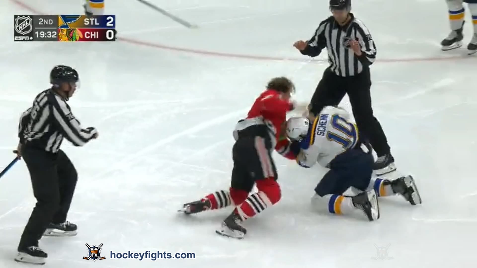 B. Schenn (STL) vs. J. McCabe (CHI)