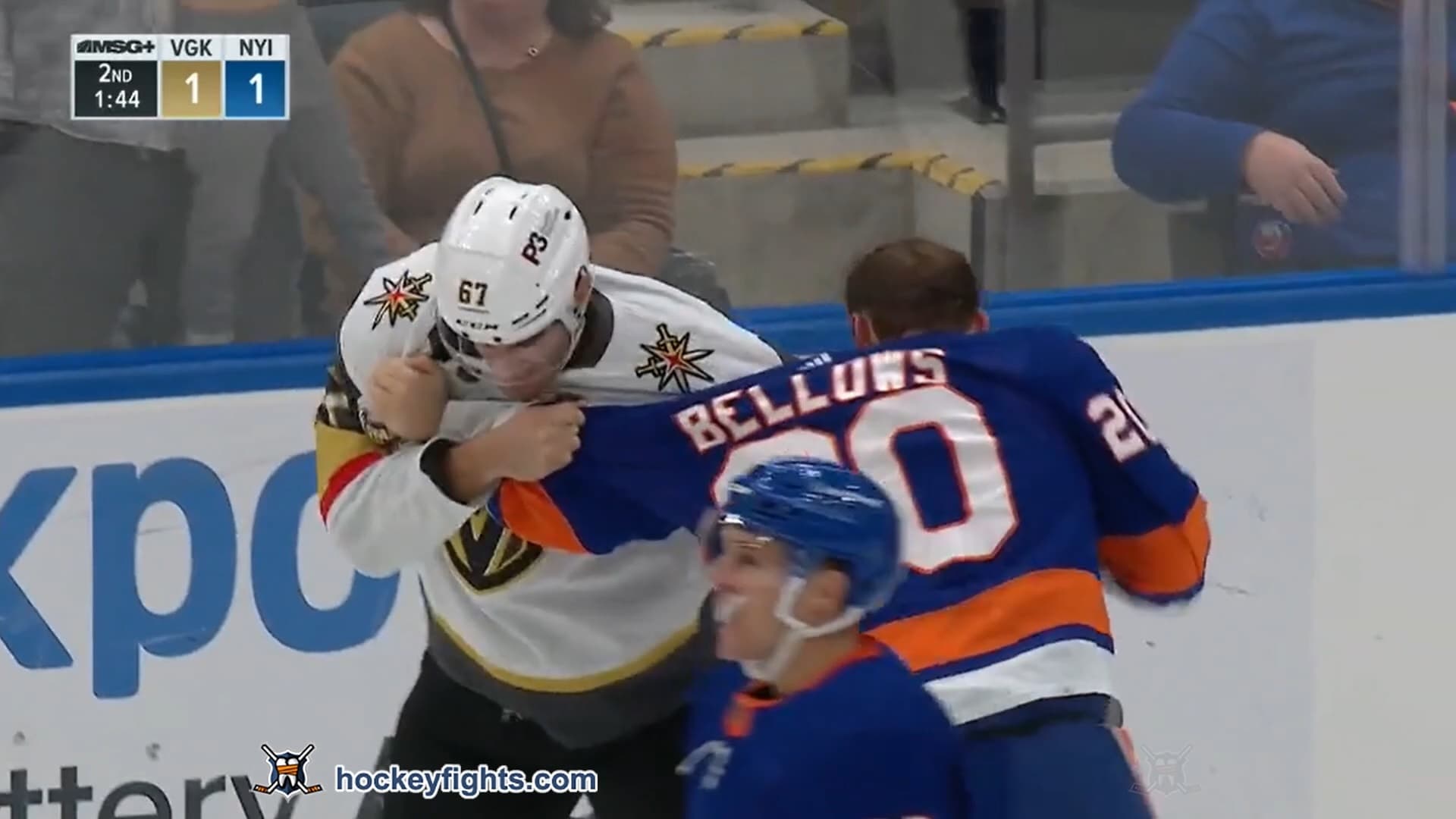 M. Pacioretty (VGK) vs. K. Bellows (NYI)