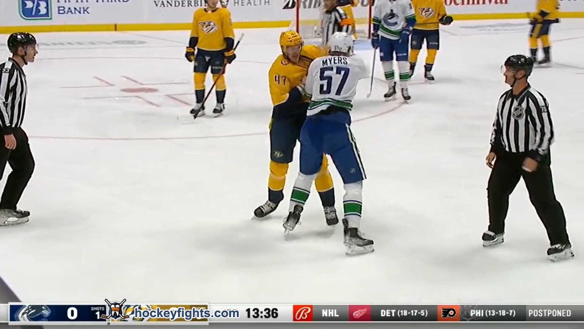 T. Myers (VAN) vs. M. McCarron (NSH)