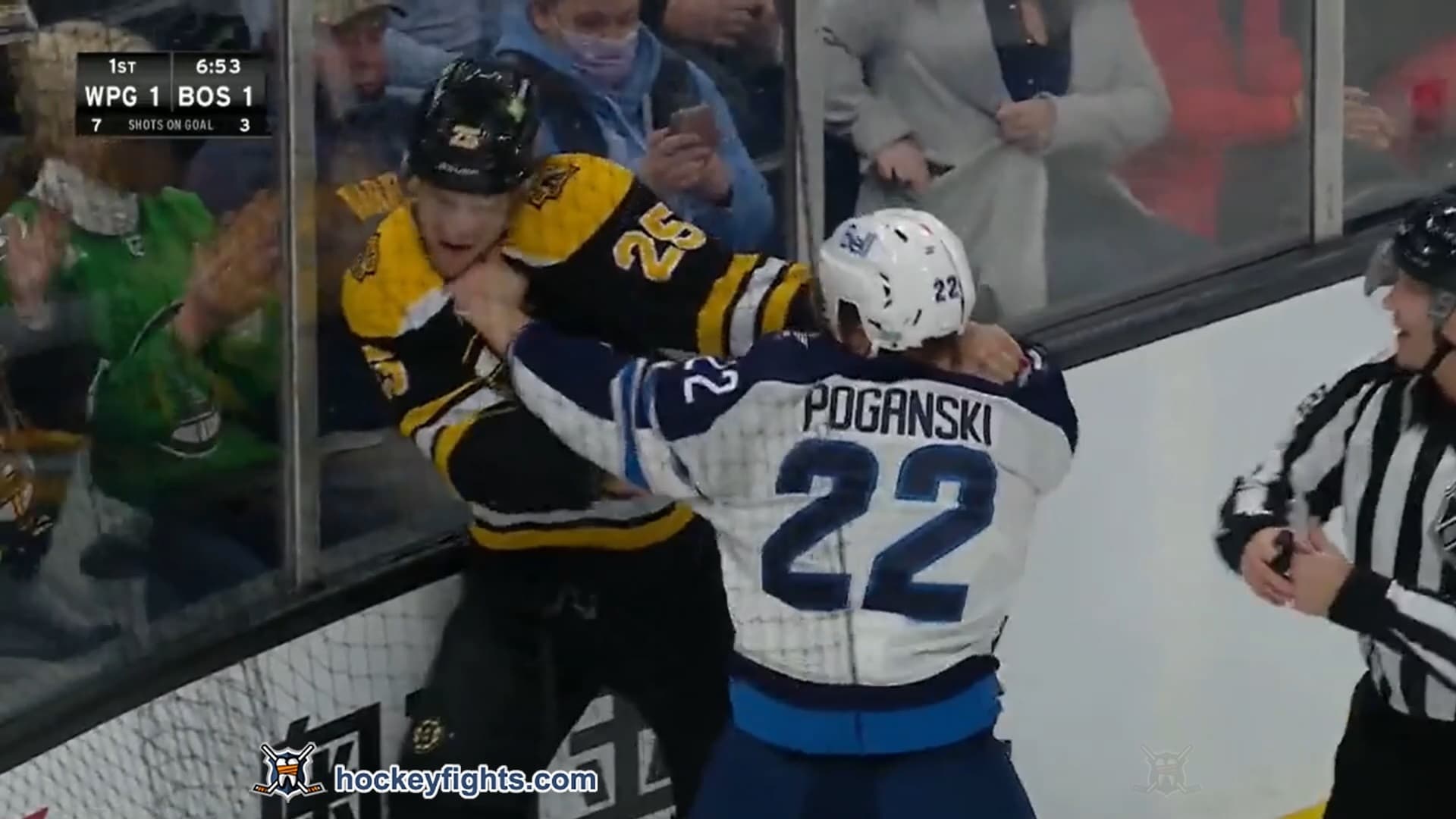 A. Poganski (WPG) vs. B. Carlo (BOS)