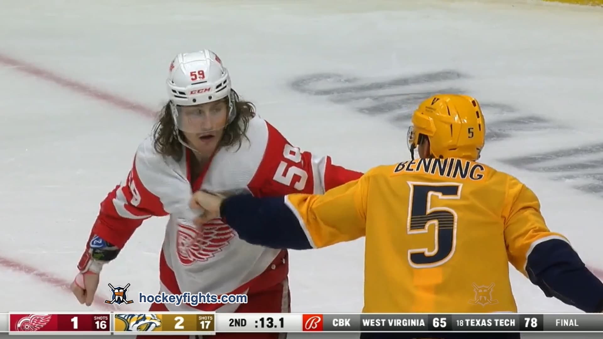 T. Bertuzzi (DET) vs. M. Benning (NSH)