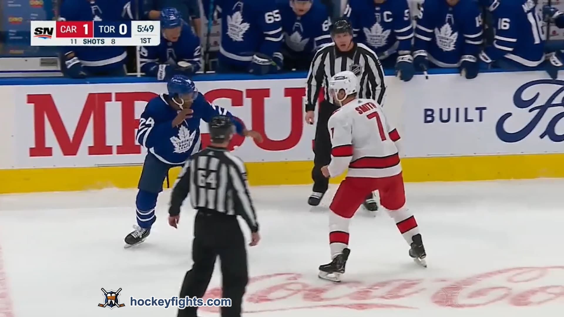 B. Smith (CAR) vs. W. Simmonds (TOR)