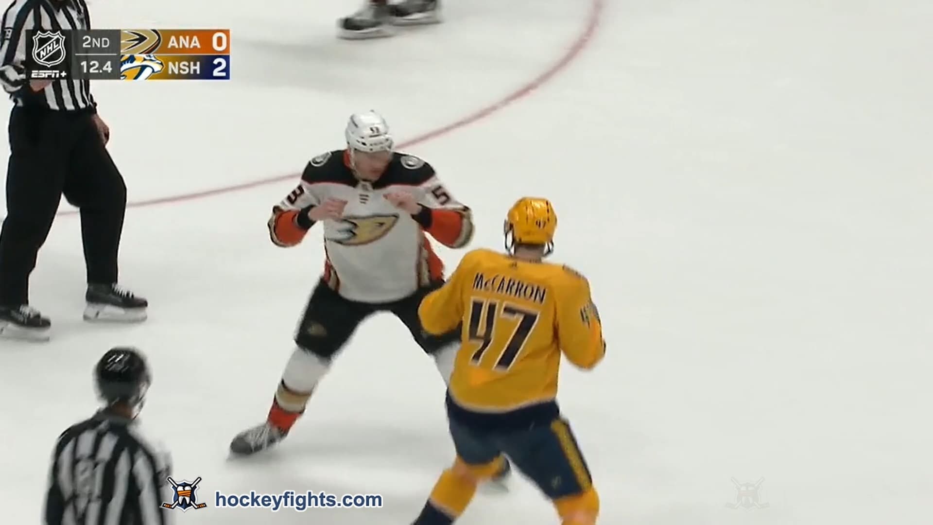 B. Robinson (ANA) vs. M. McCarron (NSH)