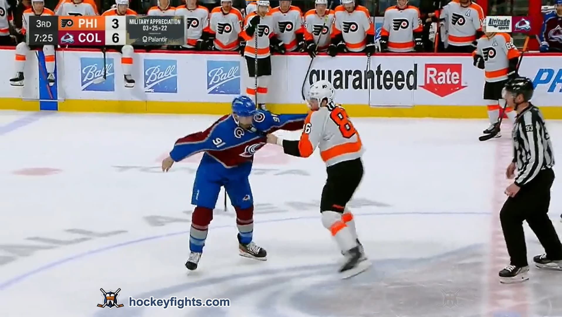 J. Farabee (PHI) vs. N. Kadri (COL)