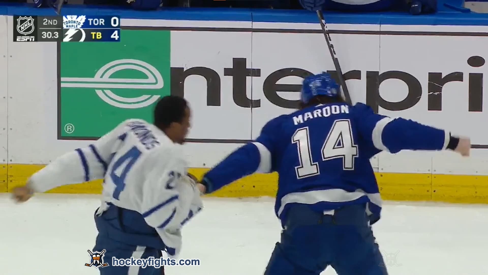 W. Simmonds (TOR) vs. P. Maroon (TBL)