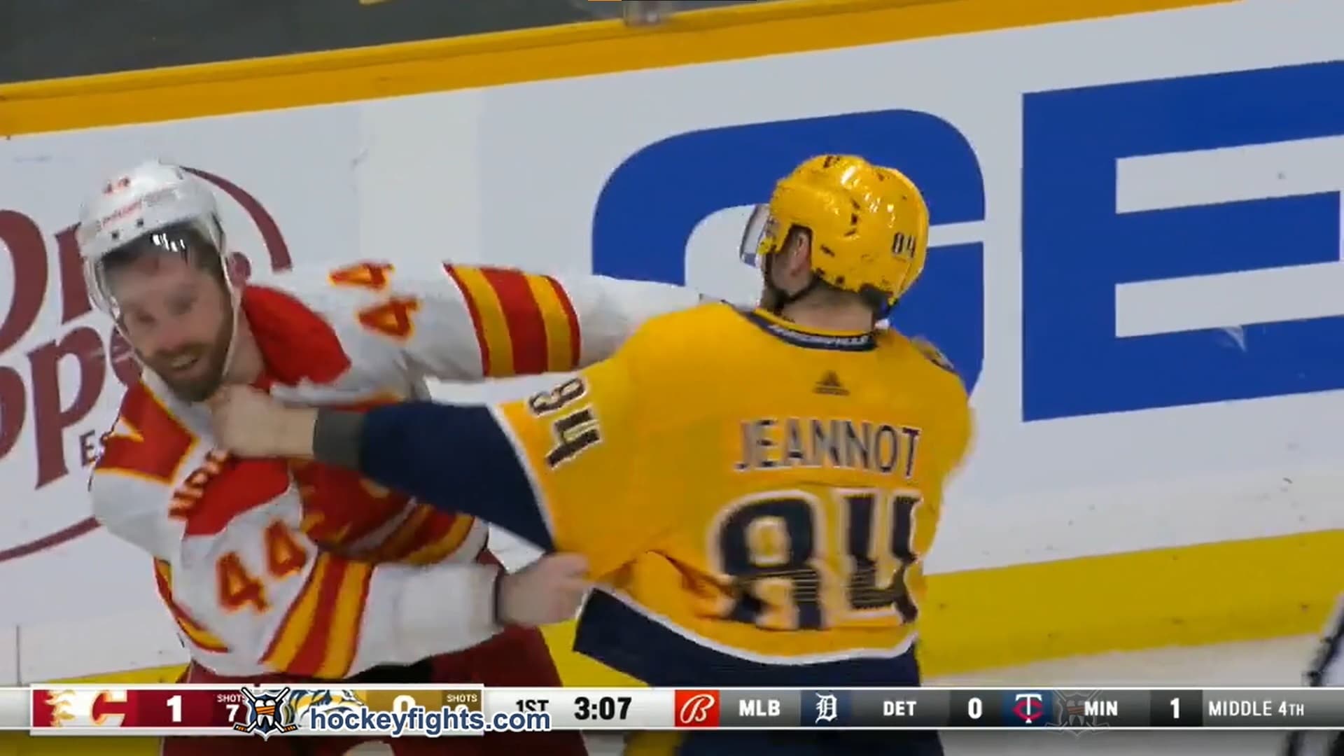 E. Gudbranson (CGY) vs. T. Jeannot (NSH)