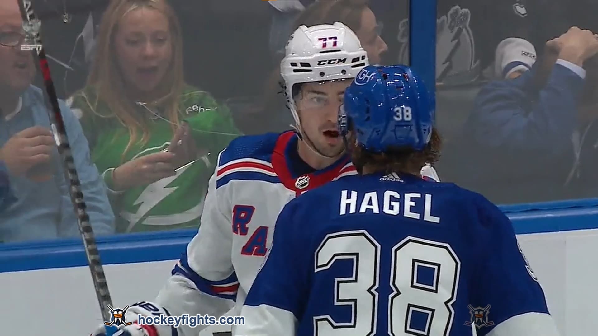 F. Vatrano (NYR) vs. B. Hagel (TBL)
