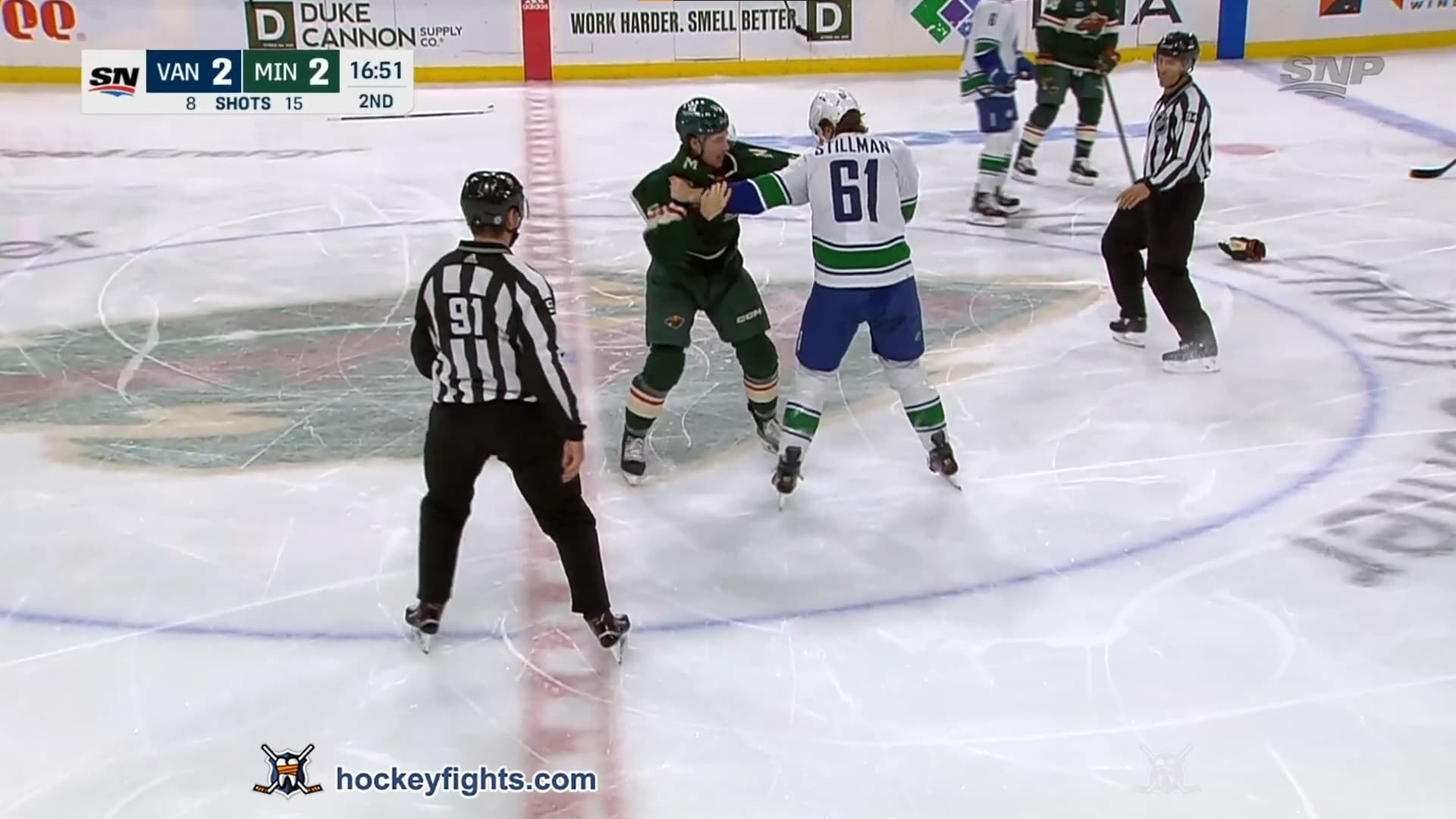 R. Stillman (VAN) vs. B. Duhaime (MIN)