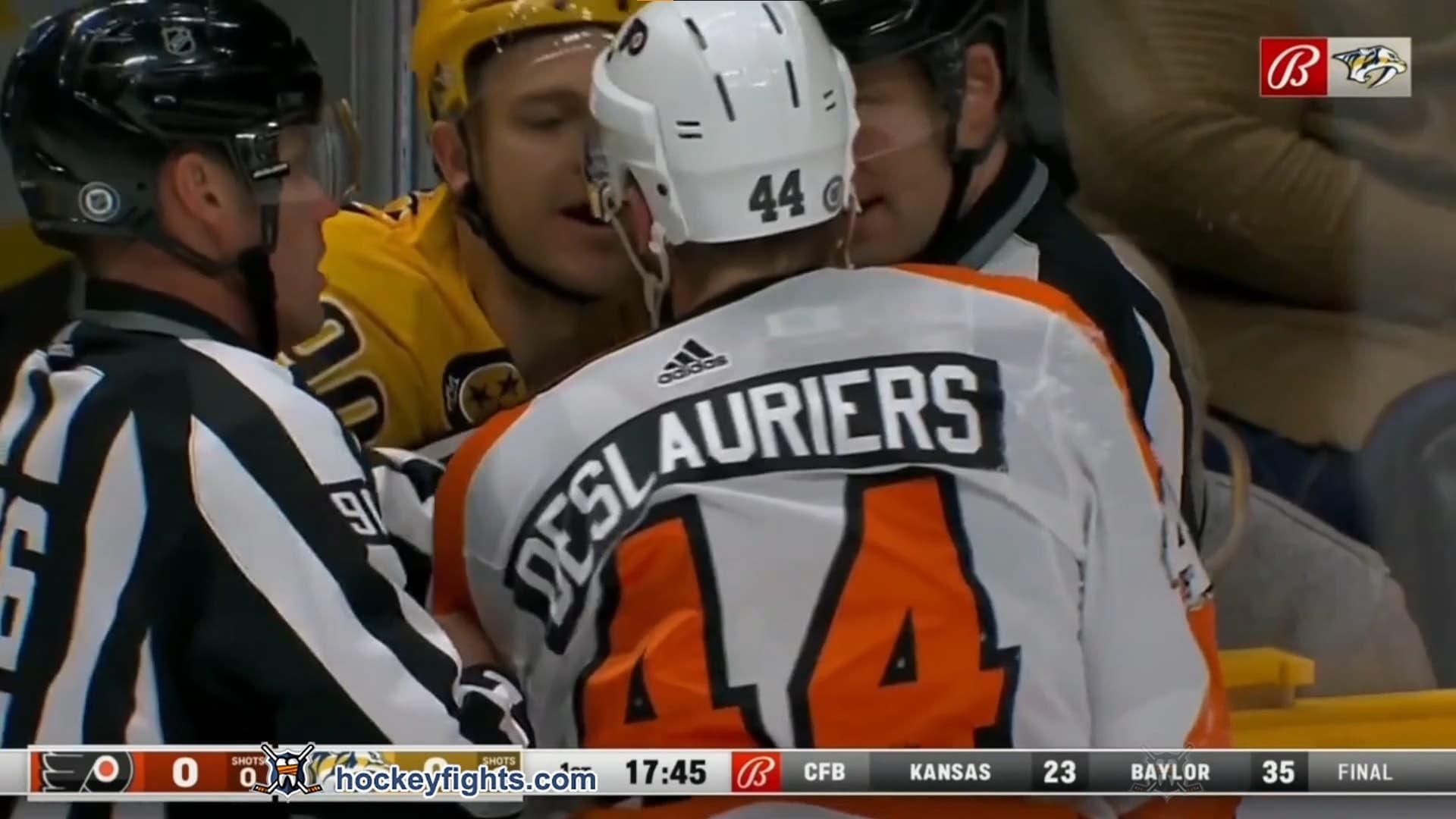 N. Deslauriers (PHI) vs. M. Borowiecki (NSH)