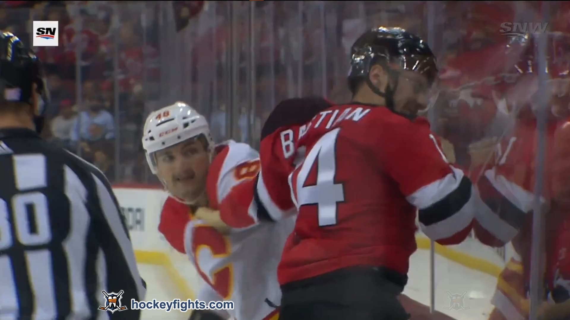 D. Gilbert (CGY) vs. N. Bastian (NJD)