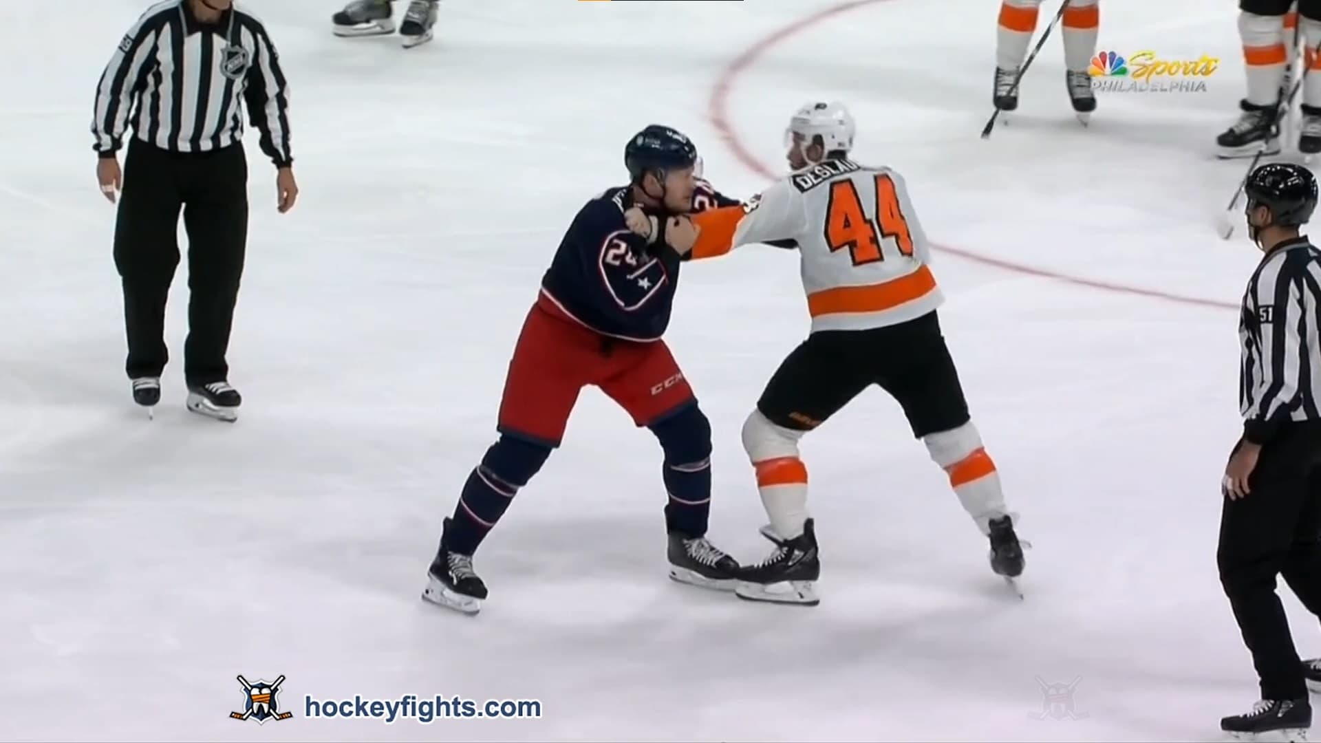 N. Deslauriers (PHI) vs. M. Olivier (CBJ)