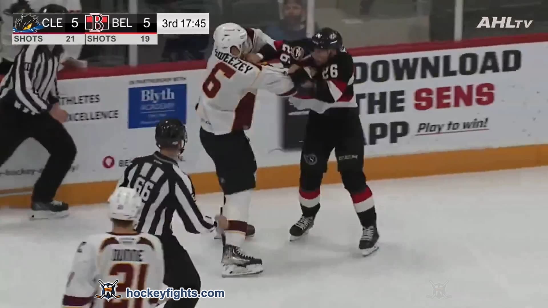 B. Sweezey (CLE) vs. B. Saulnier (BEL)