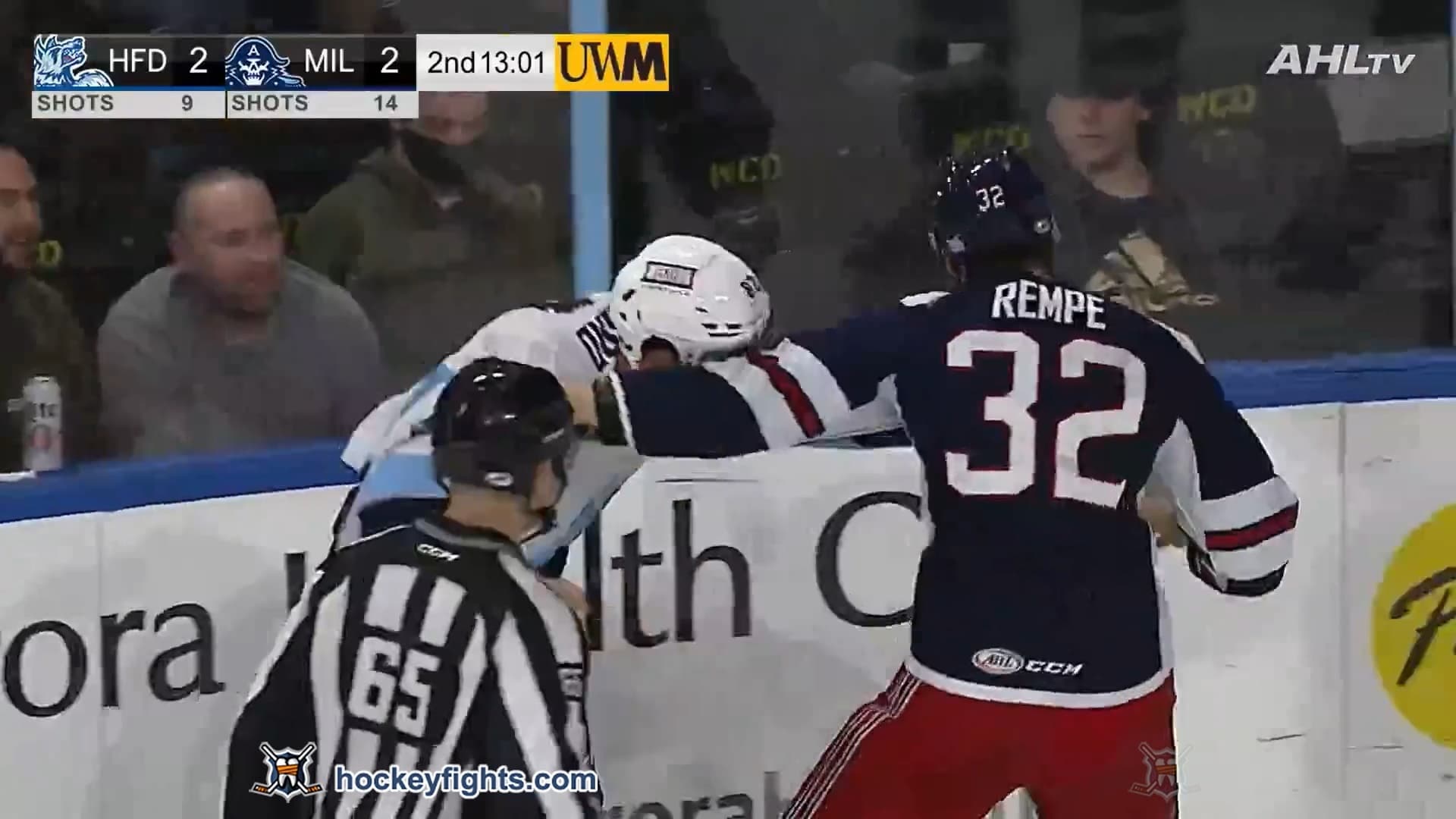 M. Rempe (HFD) vs. X. Bouchard (MIL)