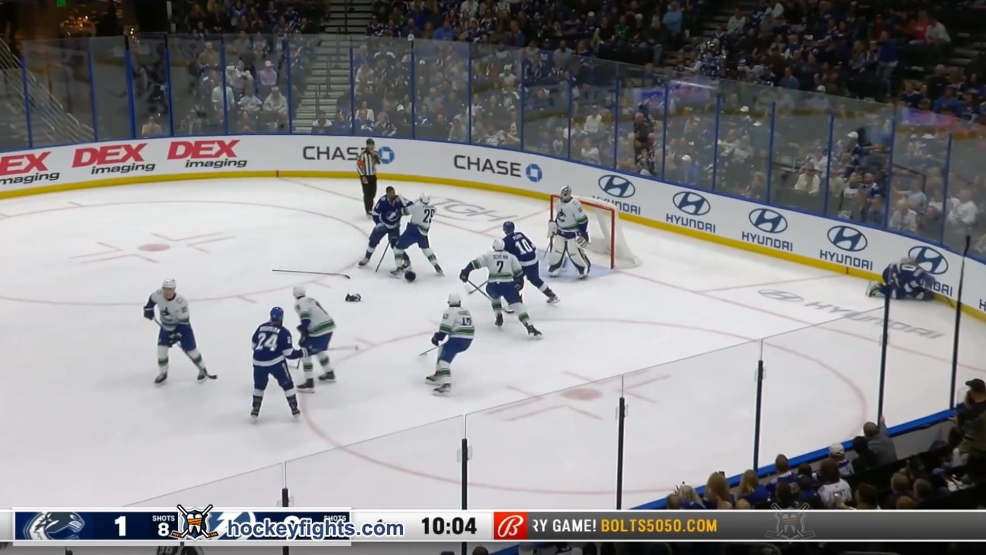 L. Pederson (VAN) vs. P. Bellemare (TBL)