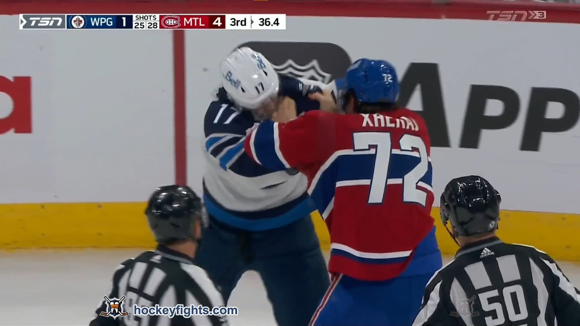 A. Lowry (WPG) vs. A. Xhekaj (MTL)