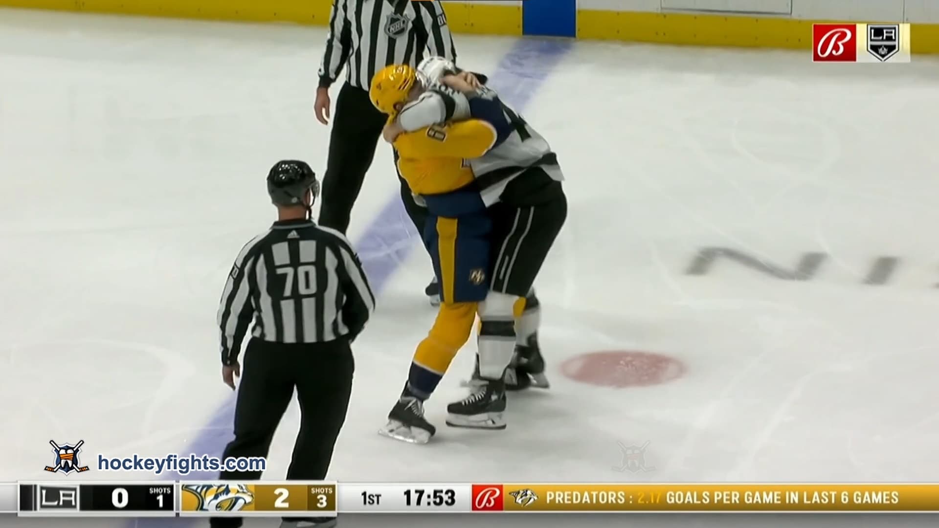 B. Lemieux (LAK) vs. T. Jeannot (NSH)