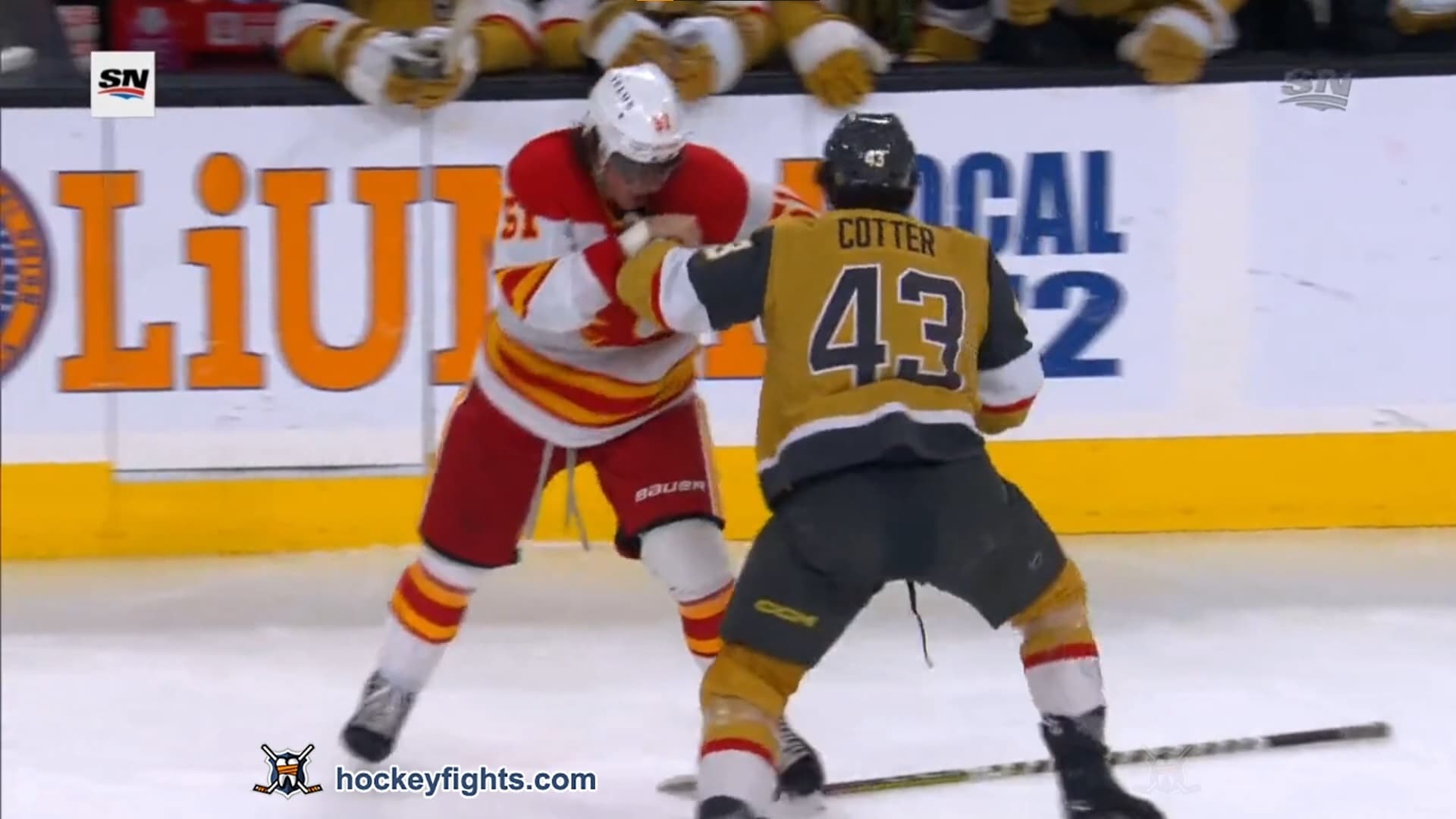 T. Stecher (CGY) vs. P. Cotter (VGK)
