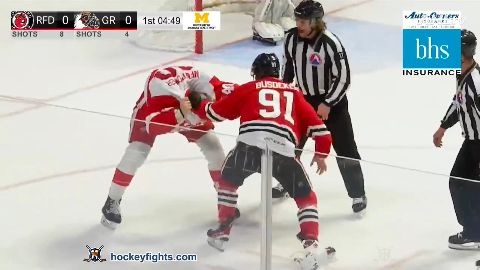 D. Busdeker (RCK) vs. W. Newpower (GRG)